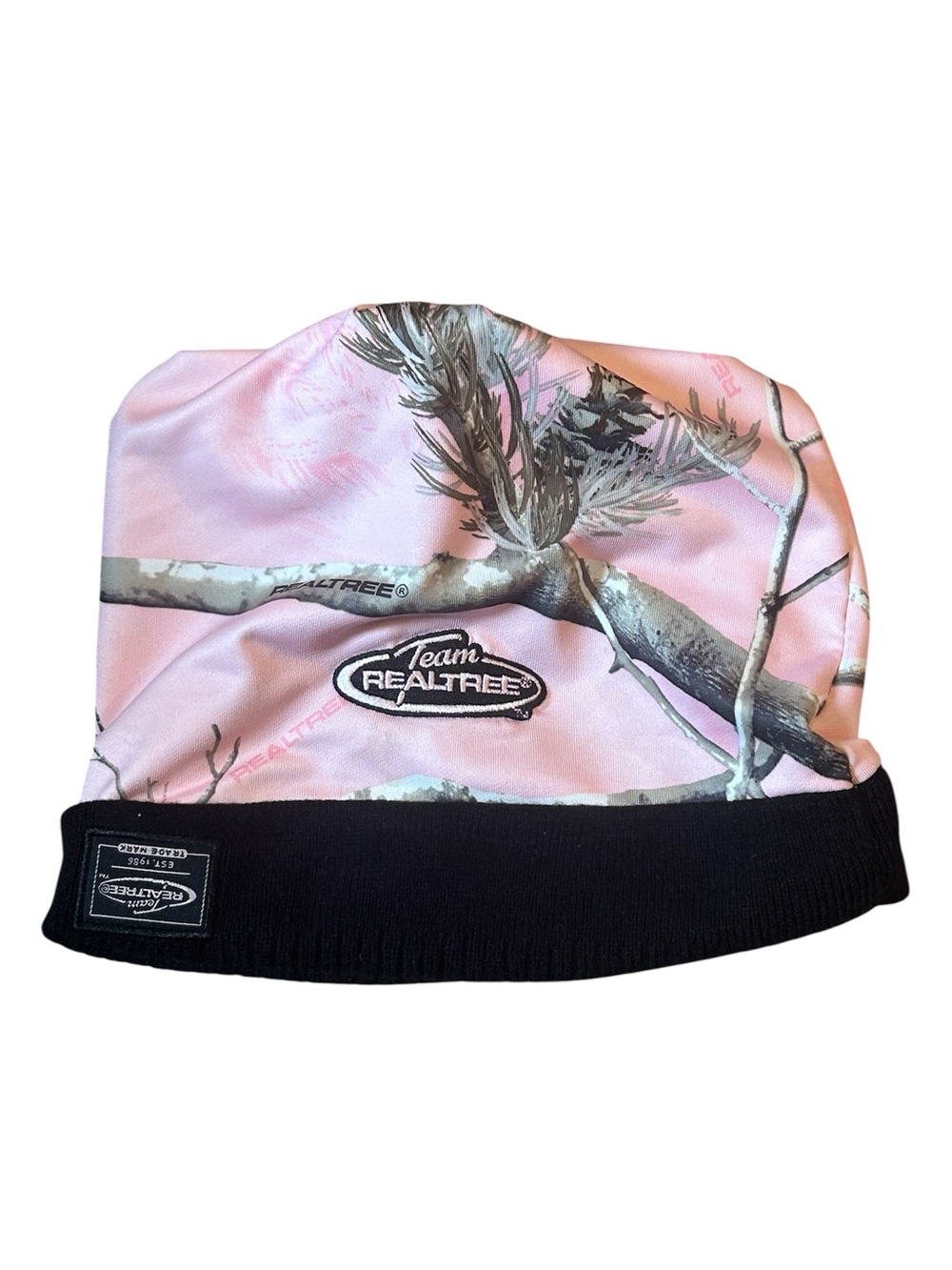 Team Realtree Pink Camo Beanie Hat Signatures AP Camouflage Knit Cuff Winter Cap